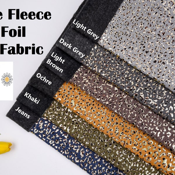 Alpine Fleece Tiger Foil  Print Fabric, Alpine fleece , Sweatshirt fabric, hoodie fabric , sweater fabric , with fur