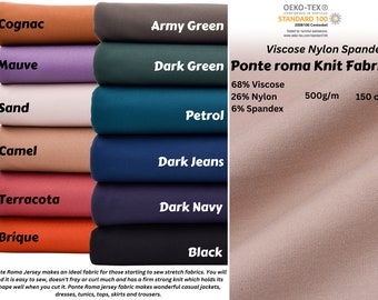 Gebreide Ponte Roma viscose nylon spandex stof - 6657