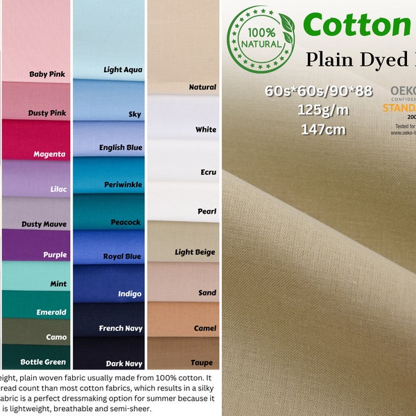 Voile Lawn cotton Fabric, 100% Cotton  Dressmaking/ home décor