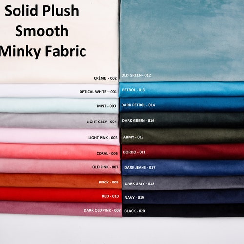 Solid Smooth Minky Fabric Cuddle Fabric Plush Toys Fabric Etsy