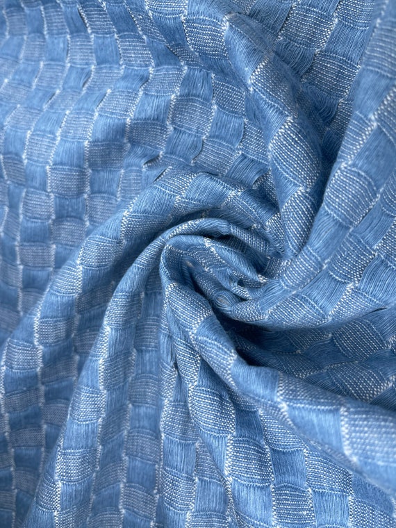 Denim Jacquard Fabric, Denim With Jacquard Fabric. Denim 100% Cotton Fabric  -  Canada