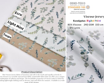 Eucalyptus Viscose Spandex Jersey Fabric - 5095