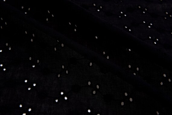 染色された純粋な 100% コットン アイレット ボイル 刺繍生地 -GK  