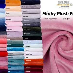 1 Mm Smooth Cuddle Minky Fabric, Plush Fabric, Solid Minky Fabric, Choose  From 31 Colors, Microfiber, Fabric by the Yard / 22857 