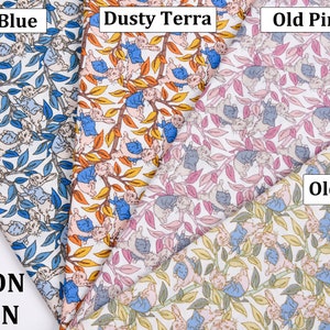 Rabbits Print  - Washed 100% Cotton Poplin  - 8080, high quality cotton fabric/floral print cotton fabric