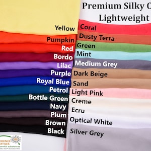 Premium Silky Chiffon , Lightweight Sheer Fabric -  S1018, Bridal Fashion, Luxury Wedding Material , hair scrunchy, turban fabric