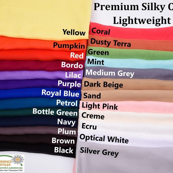 Premium Silky Chiffon , Lightweight Sheer Fabric -  S1018, Bridal Fashion, Luxury Wedding Material , hair scrunchy, turban fabric