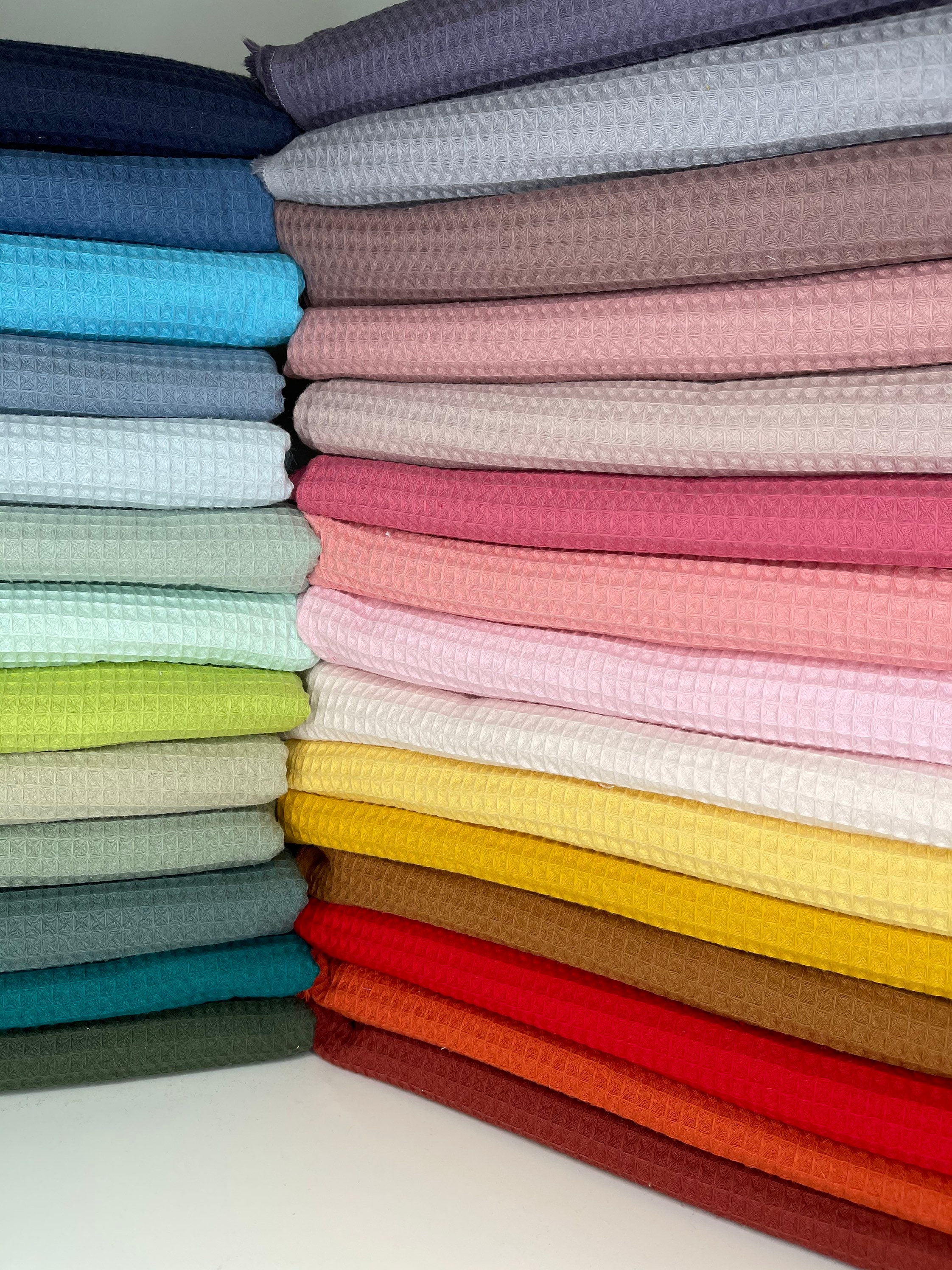 Natural Cotton Waffle Fabric Oekotex Cotton Fabric Sewing Etsy Canada