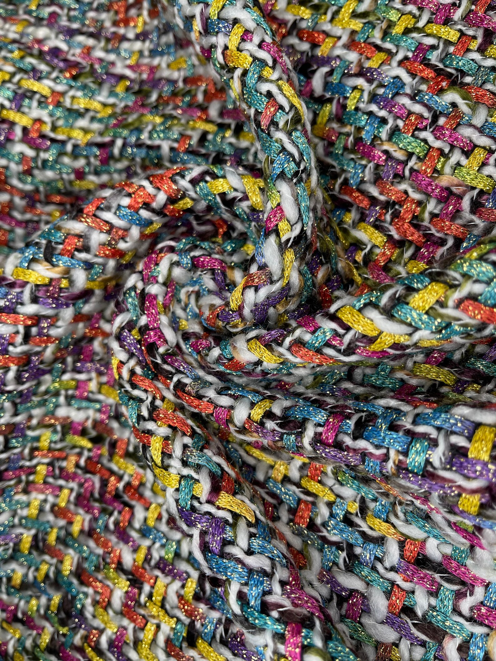 Woven Colorful Sequin Tweed Fabric Fashion Tweed Fabric Coat Etsy UK