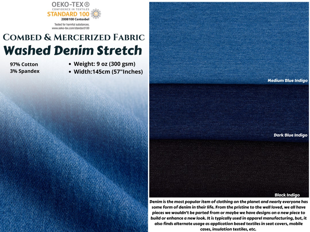 Yarn Dyed 5oz Light Stretch Denim - Oeko-Tex® - Japanese Import - BU Yarn Dyed 5oz Light Stretch Denim - Oeko-Tex® - Japanese Import - BU