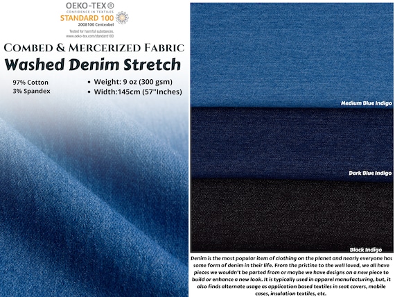 Yarn Dyed 5oz Light Stretch Denim - Oeko-Tex® - Japanese Import - BU Yarn Dyed 5oz Light Stretch Denim - Oeko-Tex® - Japanese Import - BU