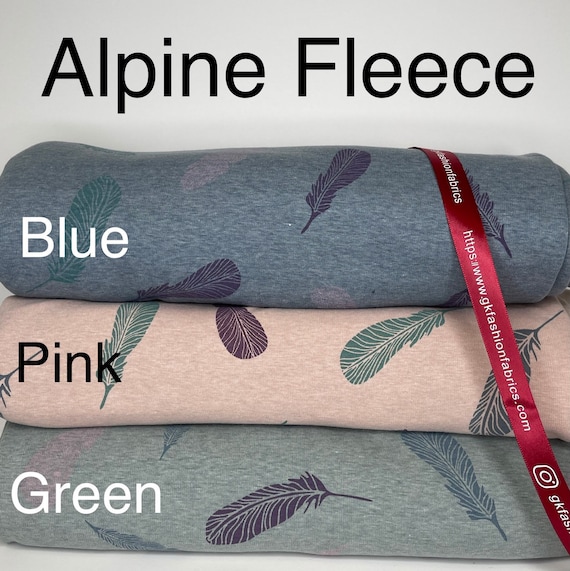 Feathers Boho Alpine Fleece Fabric, Sweatshirt Fabric, Hoodie