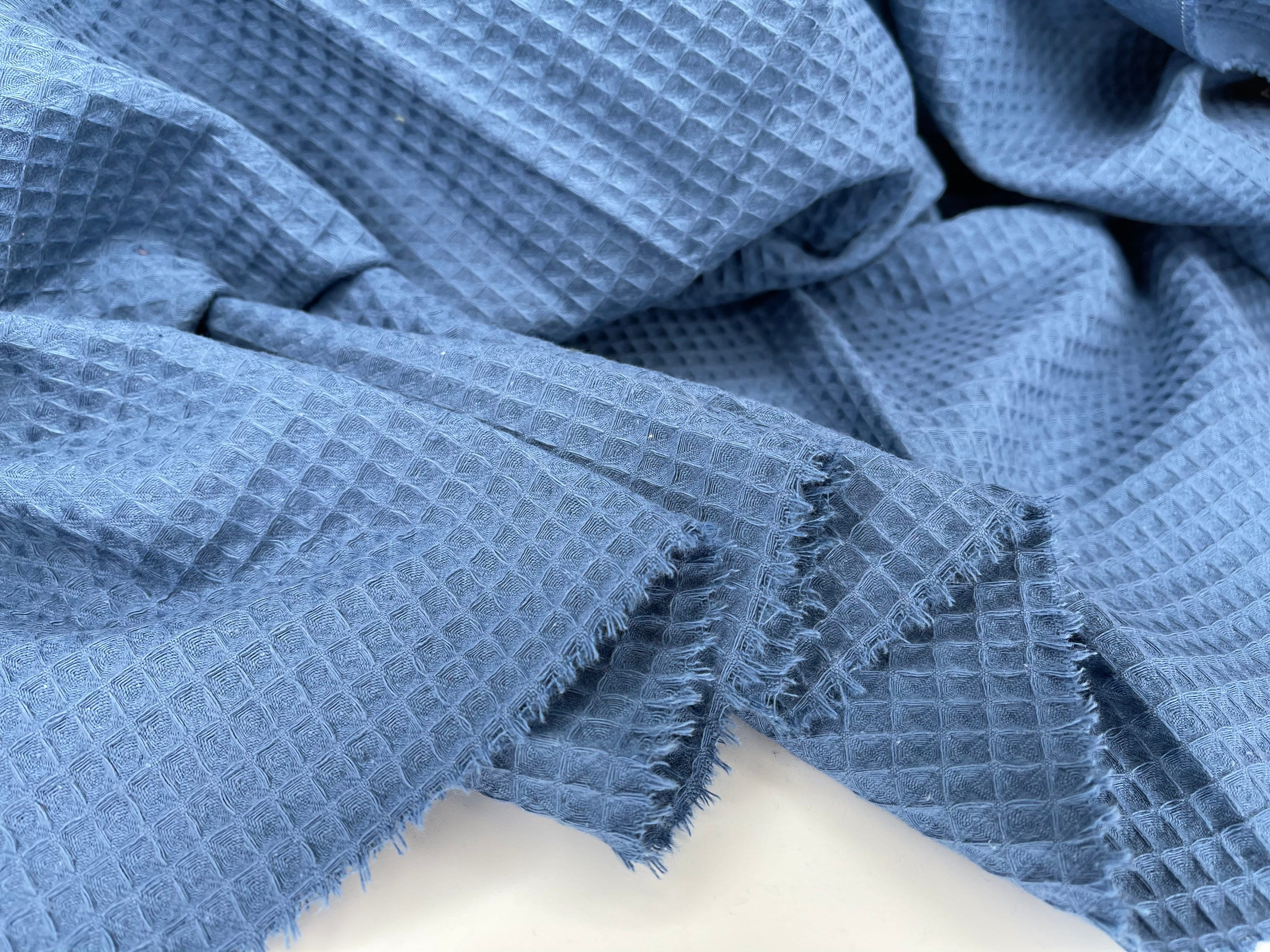 Natural Cotton Waffle Fabric Oekotex Cotton Fabric Sewing Etsy Canada