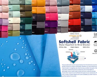 Softshell plain , softshell without print  fabric, water repellent resistant , black, pink, solid softshell