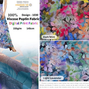 Viscose Poplin Fabric Digital Prints 2/3