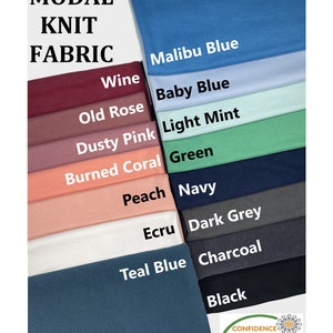 Modal/Cupro Black as Coal Fabric,  Softest Modal Fabric , Modal fabric, Cupro Fabric, Cotton Modal Fabric, Black Fabric, MicroModal Jersey