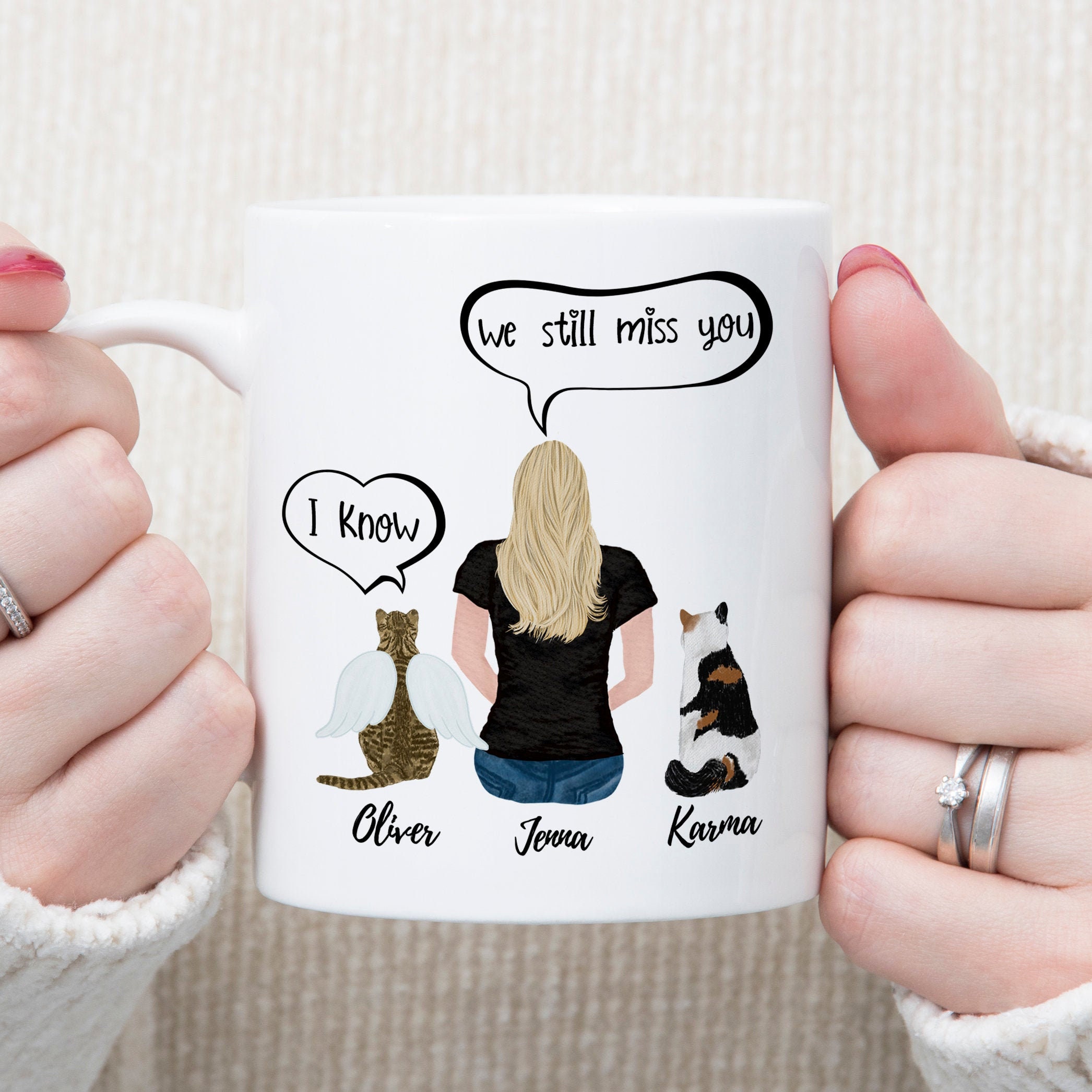 Pet Memorial Gift Personalized Cat Mug Pet Loss Cat Mom Etsy