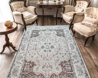 Heriz Rug, Persian Style Rug, Oversize Carpet, Rugs for Living Room, Area Rug 9x12, Vintage Rug 9x12, Oriental Rug, Farmhouse Rug, Large Rug