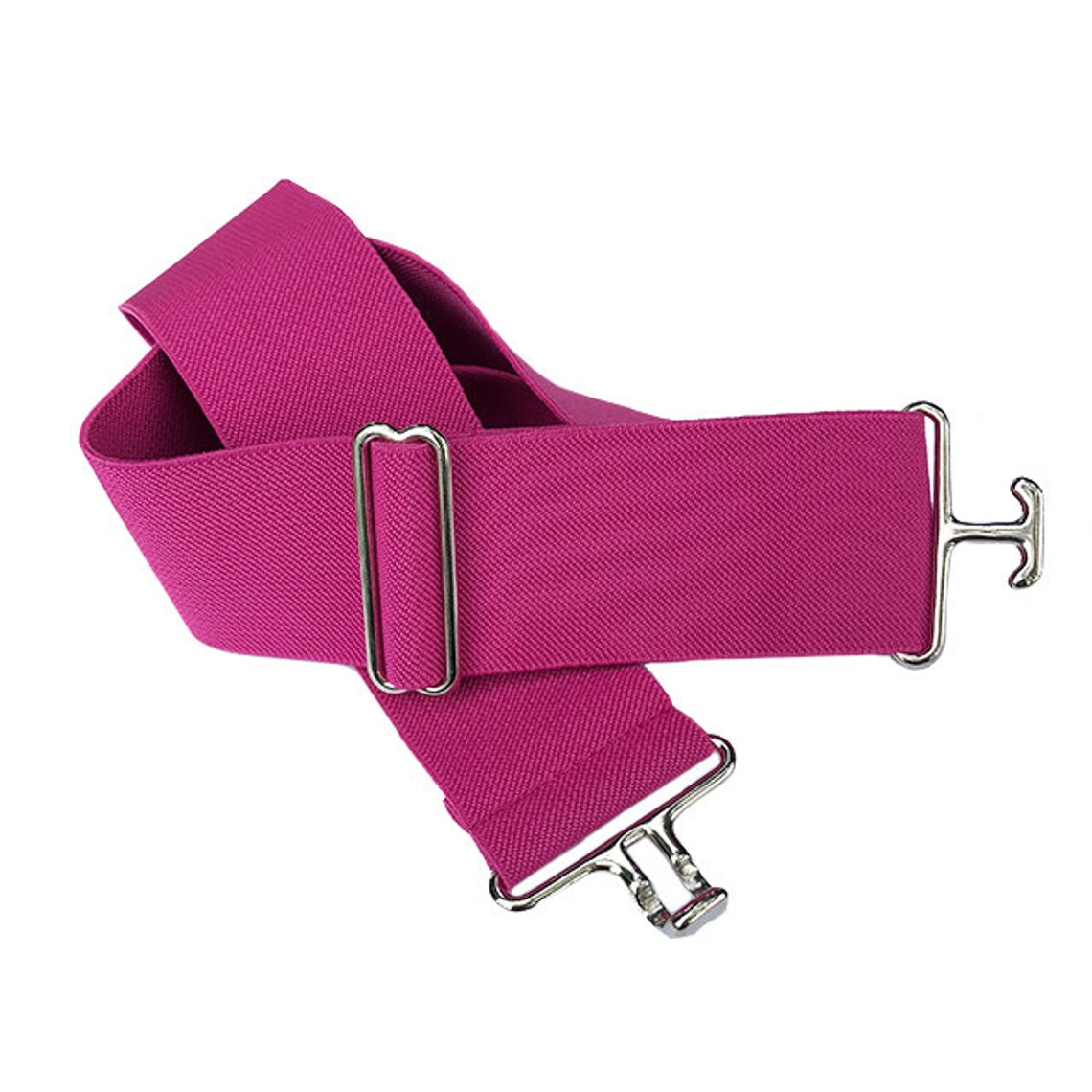 Elastic Surcingle Belt Pink Silver Etsy