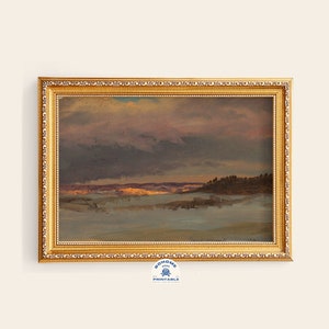 Oil Painting, Landscape, Printable Wall Art, Abstract Landscape, Neutral Landscape, Abstract Landscape, DIY Digital Download Printable