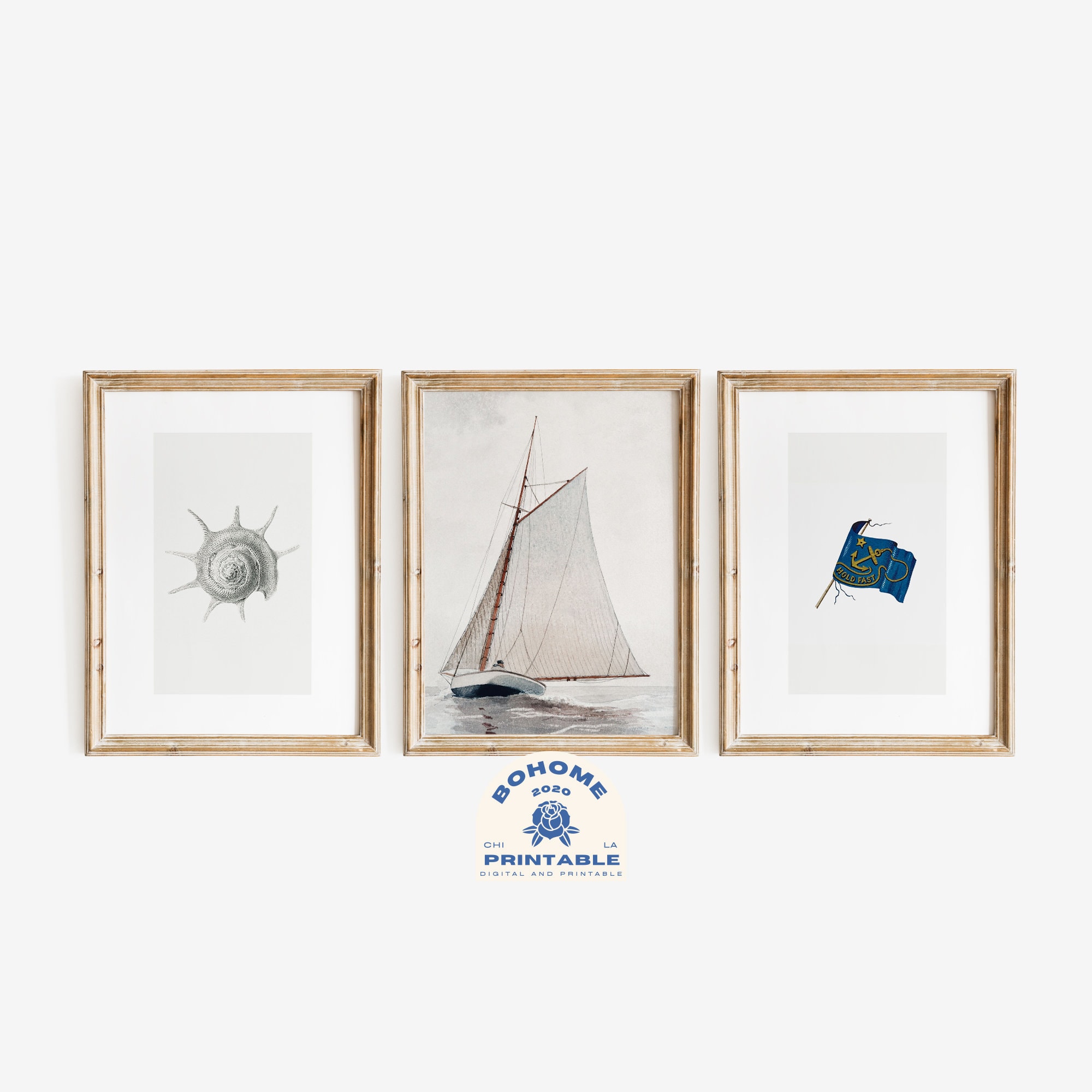 Nautical Print Set Coastal Farmhouse Wall Decor Wall Art Etsy