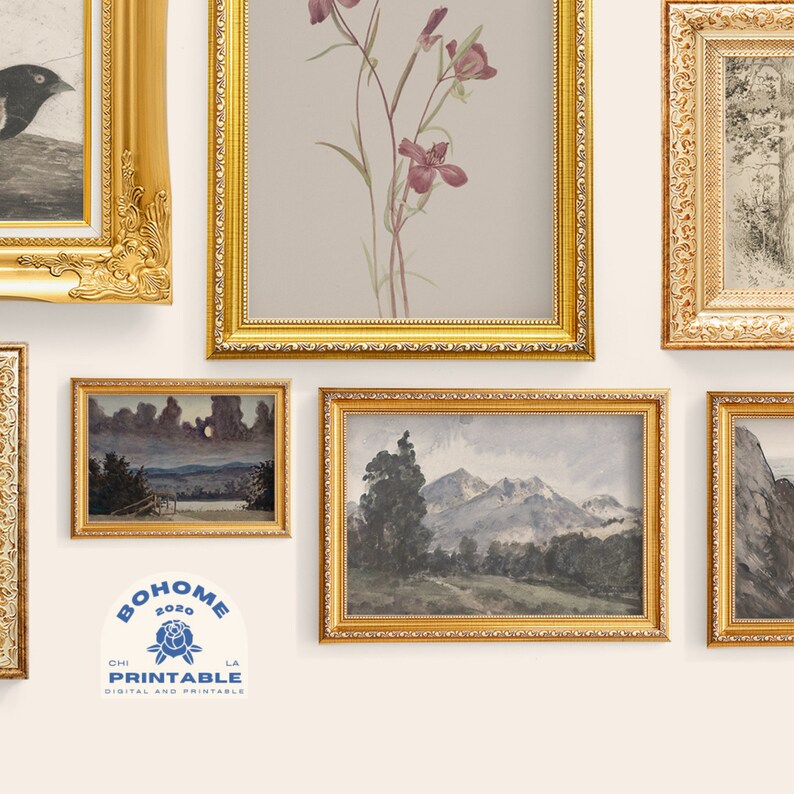 Vintage Gallery Wall Prints Set of 10 Prints Printable Etsy