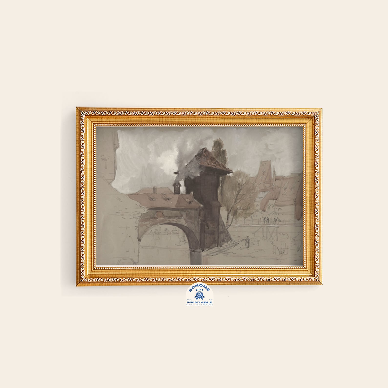 Vintage European Wall Art Prints Printable Architecture Etsy