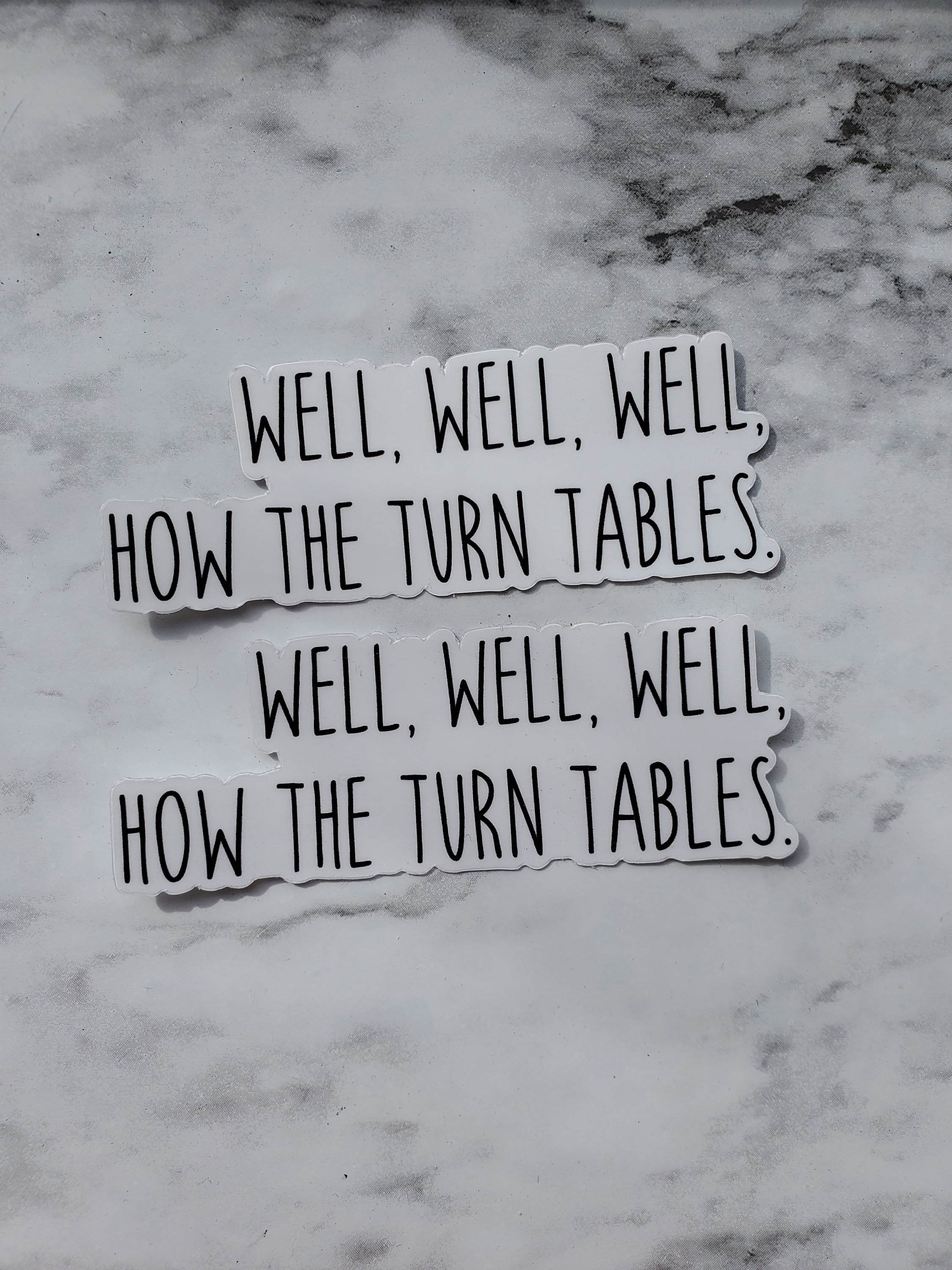 Well Well Well How the Turn Tables Glossy Vinyl Sticker Etsy UK