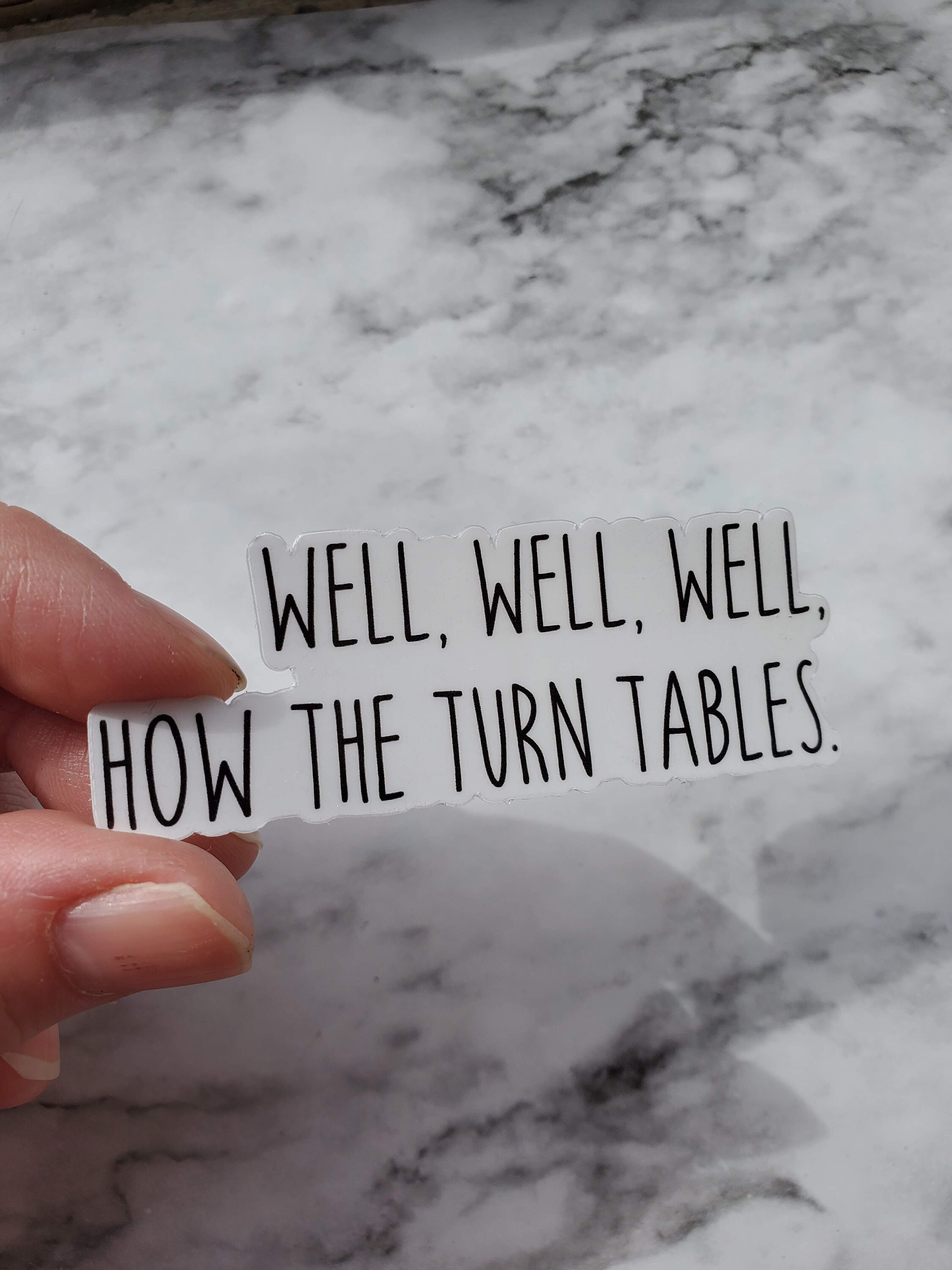 Well Well Well How the Turn Tables Glossy Vinyl Sticker Etsy UK