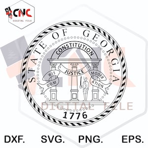 Georgia State seal USA United States America vector file 2d and Svg