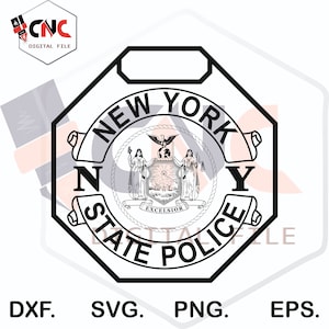 United States America New York State police badge svg and dxf