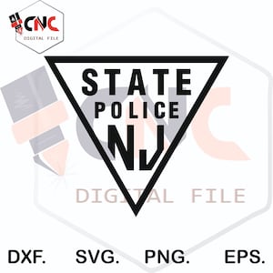 New jersey state police badge svg and dxf