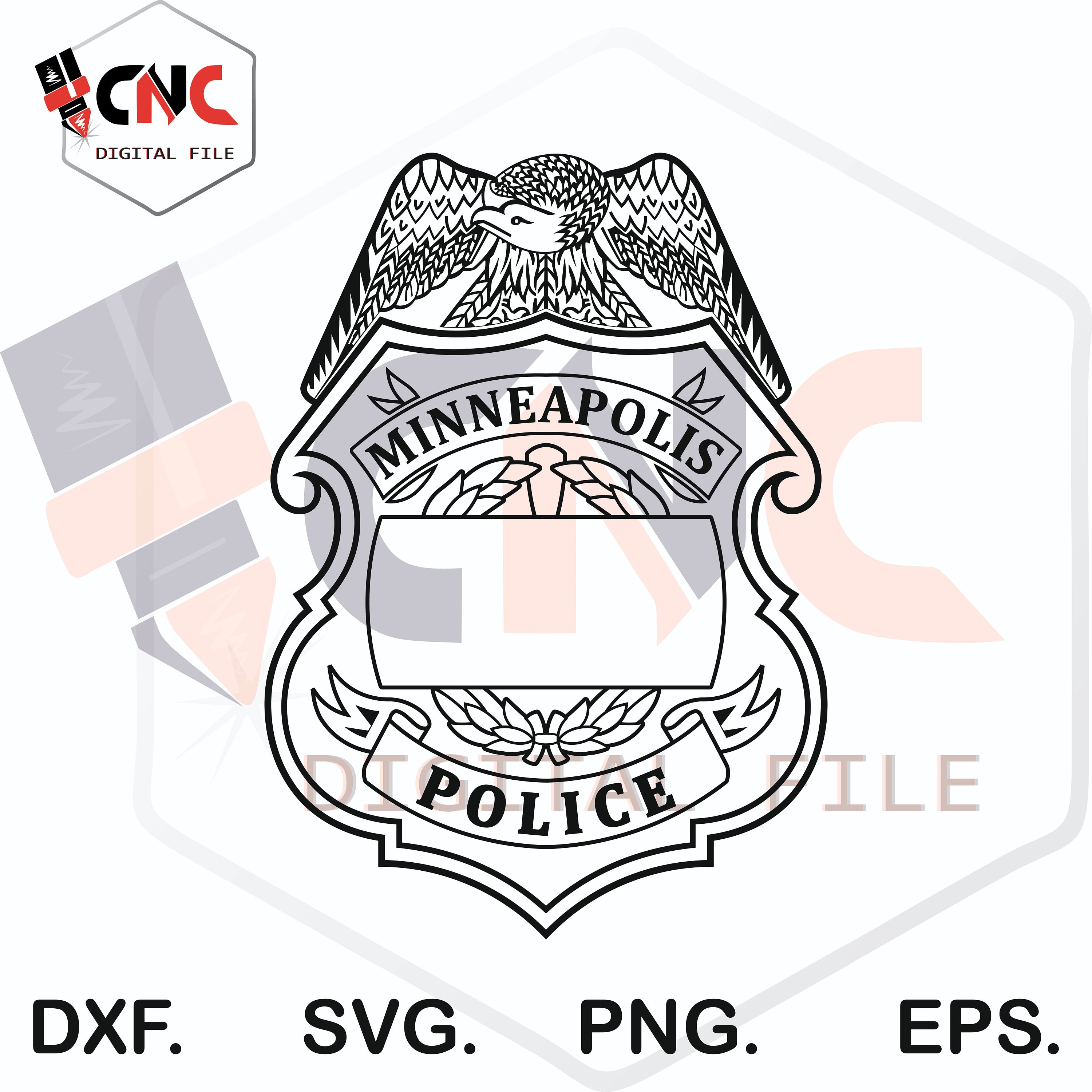 Minneapolis Police Badge Vector Svg and Dxf Etsy UK