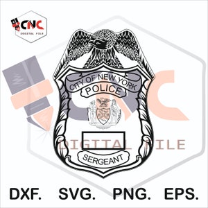 NYPD city of new york police sergeant vector svg and dxf