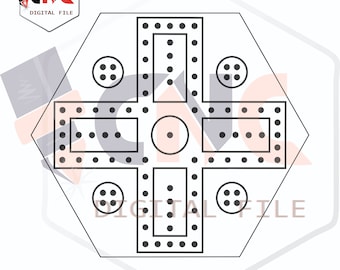 Fast track and aggravation Board game for 4 players vector file svg and dxf
