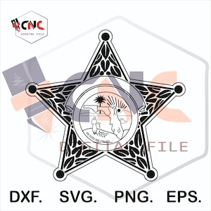 Arquivo editável do logotipo do departamento do xerife da Flórida vetor dos EUA svg e dxf