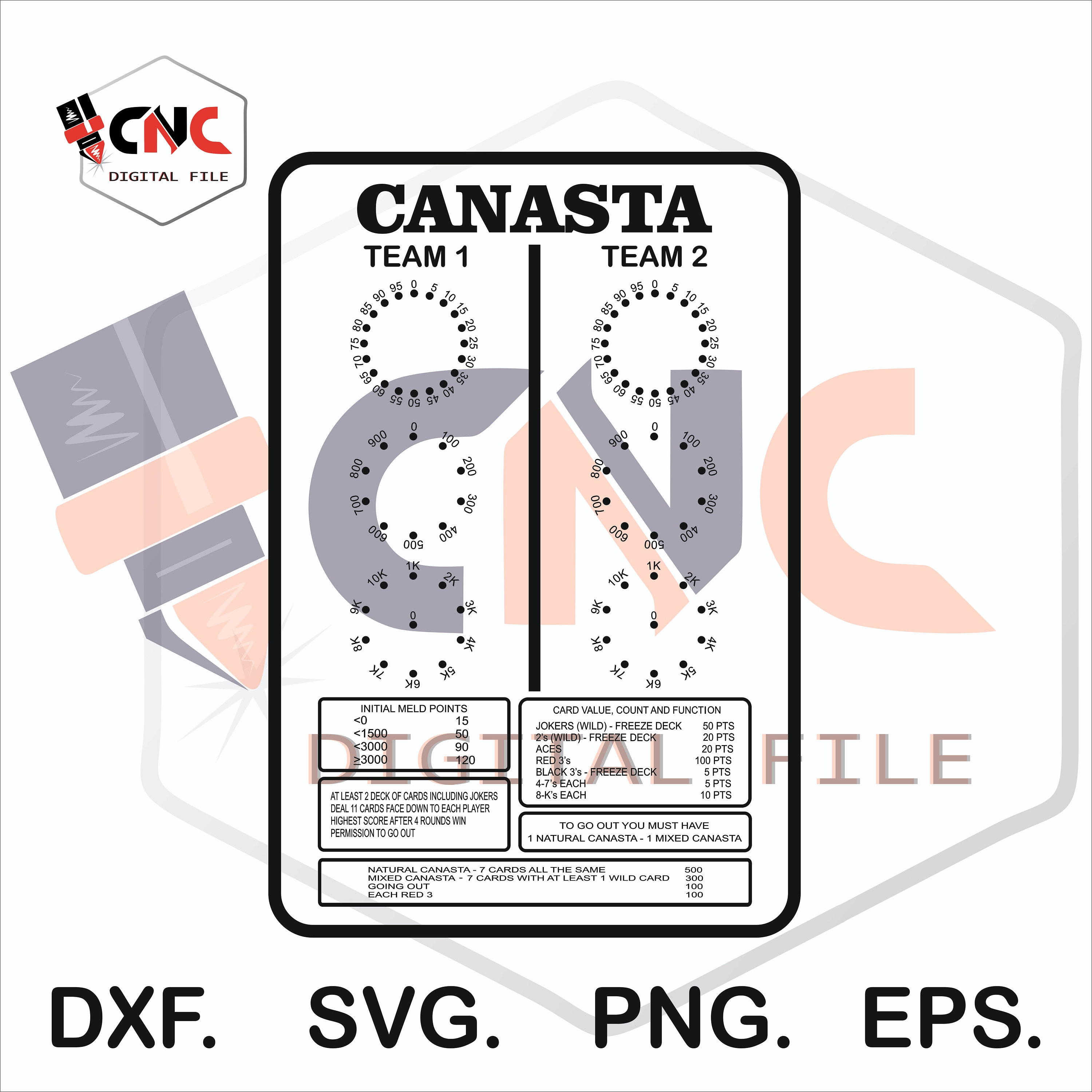 Canasta Board Game With Rule Book , Card Game , Family Game Vector Svg ...