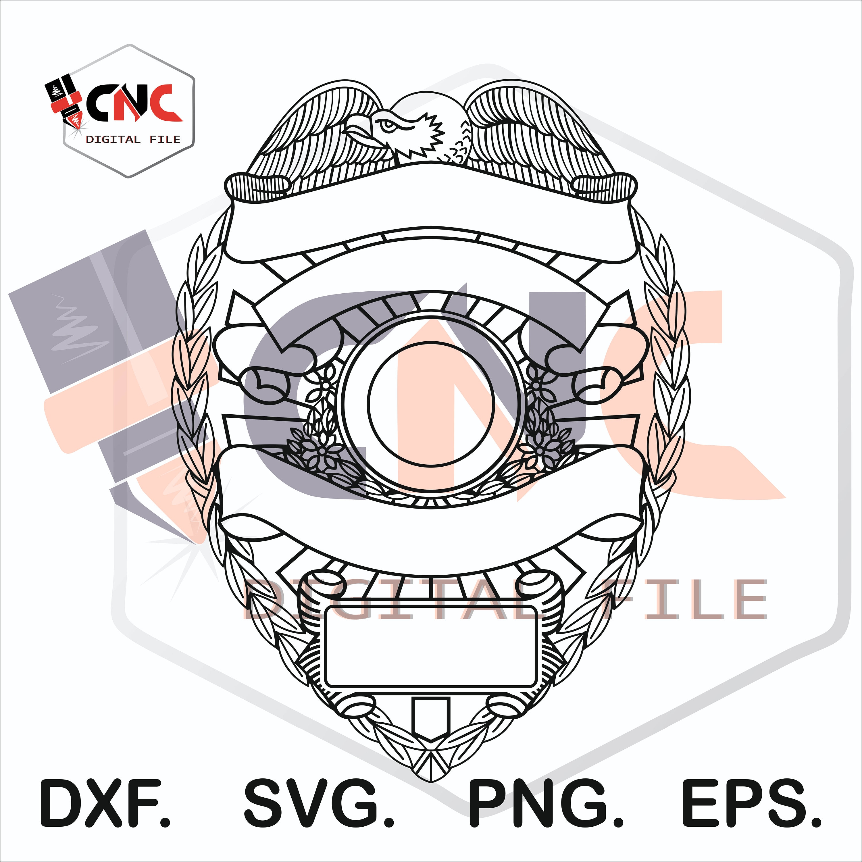 Police badge editable customize file