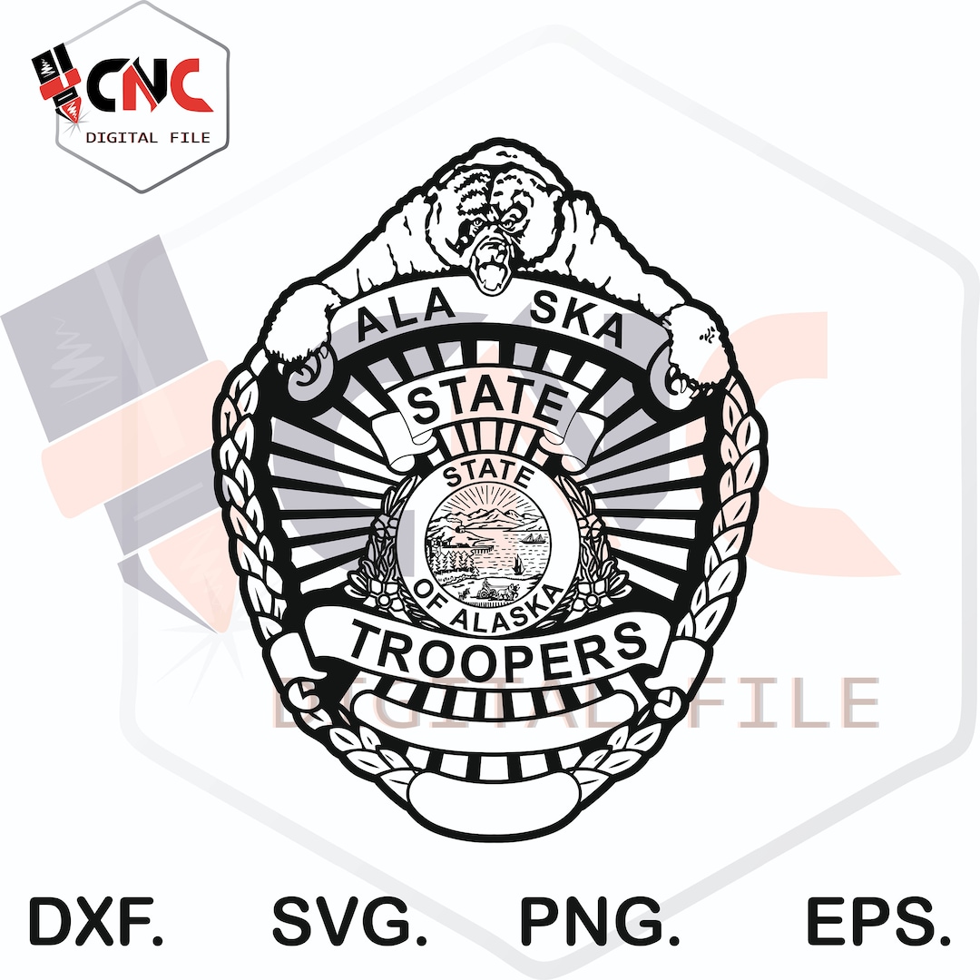 Alaska Trooper Badge Blank File United States - Etsy