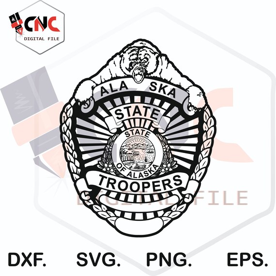Alaska Trooper Badge Blank File United States - Etsy