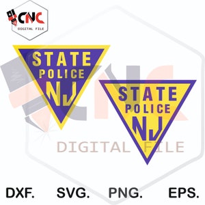 Insignia de la policía del estado de Nueva Jersey en color svg para calcomanía de vinilo