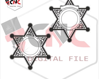 Police badge blank editable customize file