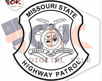 Mshp Patch Missouri State Highway Patrol Svg Patch Black White Vector Logo Digital ...