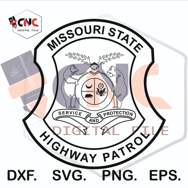 Missouri State Highway patrol patch vector file svg and dxf