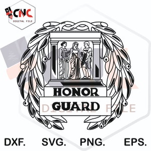 Honor guard tomb of the Unknown Soldier Identification Badge USA United States America svg and dxf