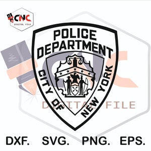 NYPD city of new york  police department patch vector svg and dxf
