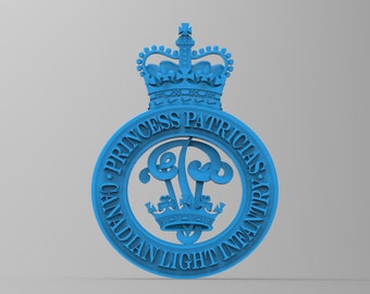 Princess Patricia  Canada light infantry badge 3d model cnc router 3d printing