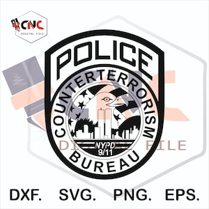 NYPD city of new york counterterrorism bureau police vector svg and dxf