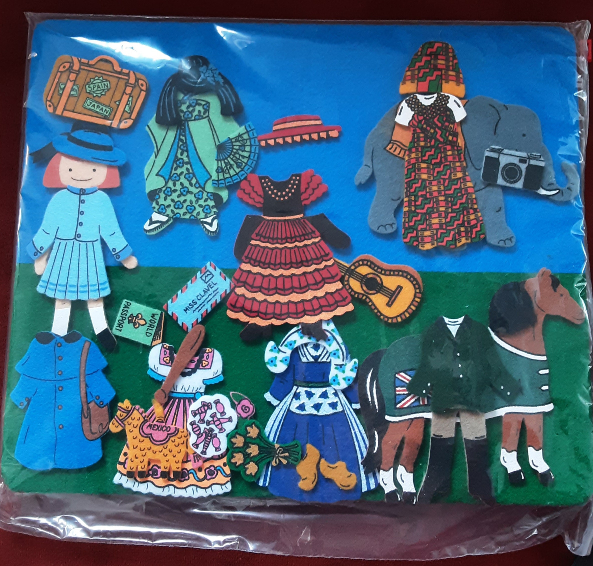 Madeleine Around the World Adventure Set by Feltkids Felt Board Etsy