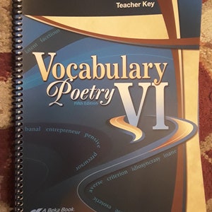 ABeka High School Vocabulary, Spelling, and  Poetry V and VI